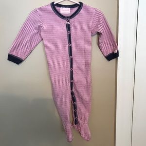 Pink and Blue Stripe Onesie